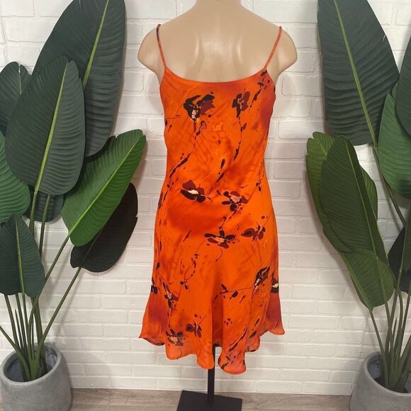 Mint Julep orange floral print midi dress y2k - Picture 5 of 7